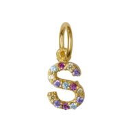 Pendant 1895 in Gold plated silver letter S
