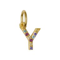 Pendant 1895 in Gold plated silver letter Y