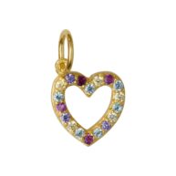 Pendant 1895 in Gold plated silver letter Heart