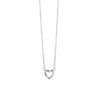 Necklace 1905 in Silver with Mix: Purple zirconia, pink zirconia, light pink zirconia, light blue zirconia, yellow zirconia