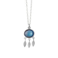 Necklace 1911 in Silver with London blue crystal