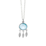 Necklace 1911 in Silver with Synthetic blue topaz