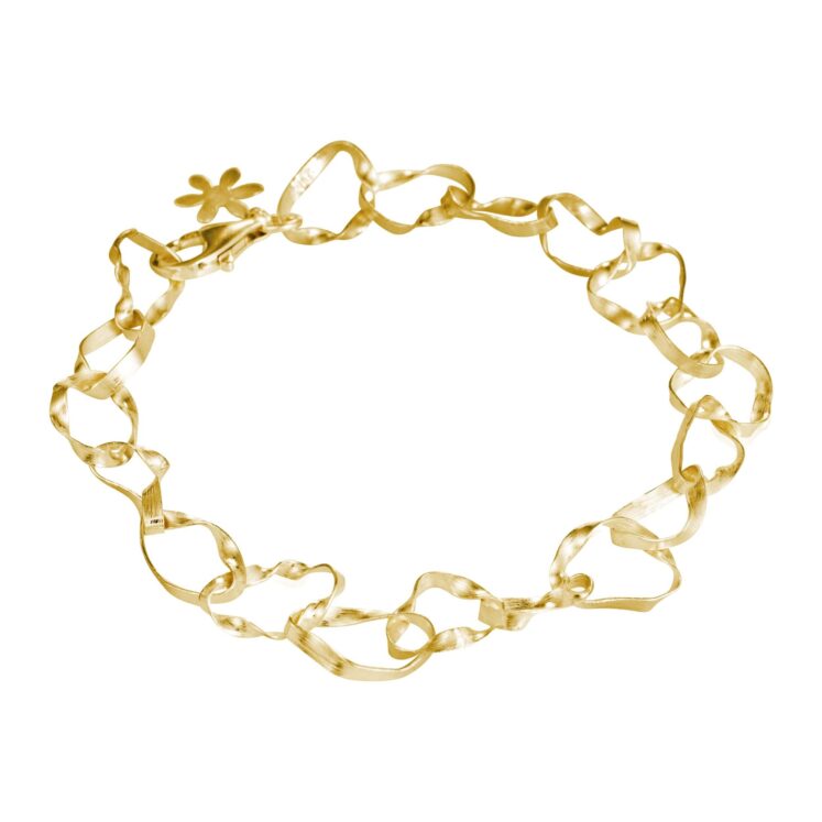 Jewellery gold plated silver bracelet, style number: 1916-2-22