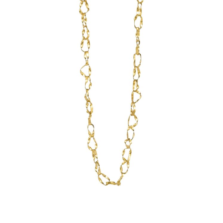 Jewellery gold plated silver necklace, style number: 1916-2-50