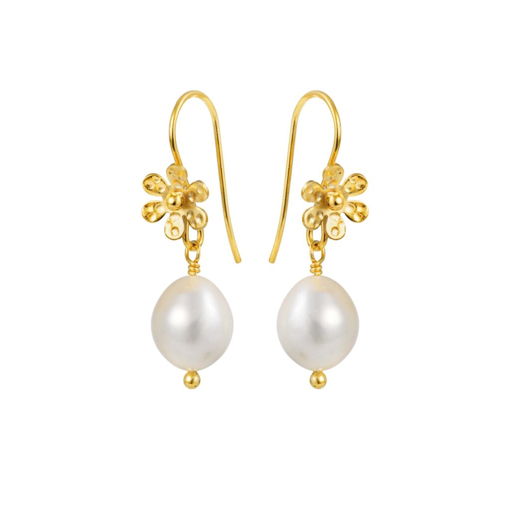 Jewellery gold plated silver earring, style number: 3780-2-900