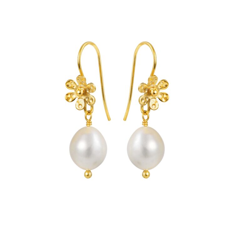 Jewellery gold plated silver earring, style number: 3780-2-900