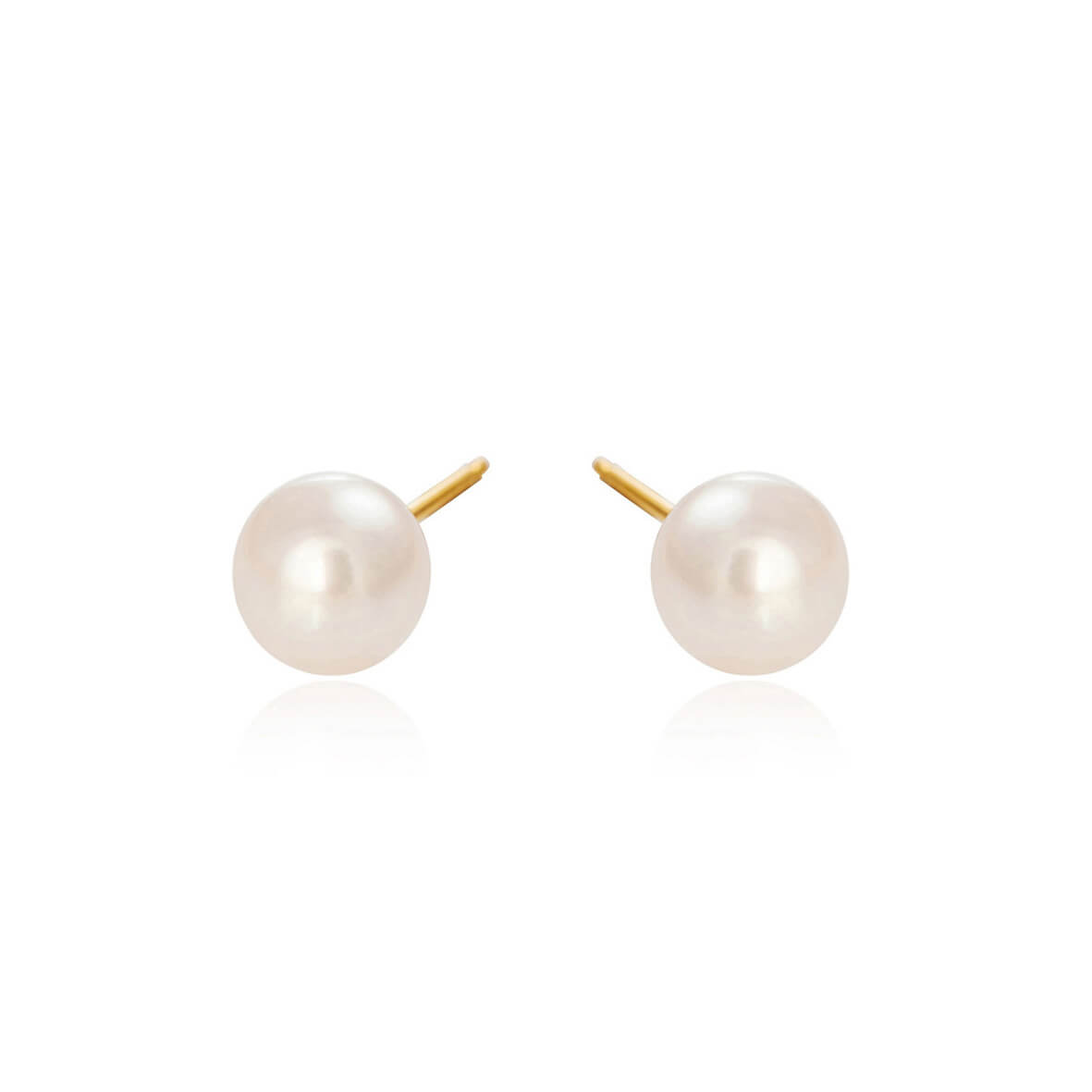 8-8,5 mm gold plated pearl studs / 3782-2-8085 - Susanne Friis Bjørner ...