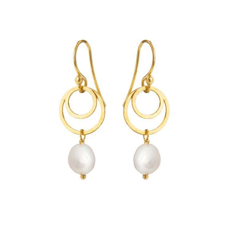 Jewellery gold plated silver earring, style number: 4007-2-900