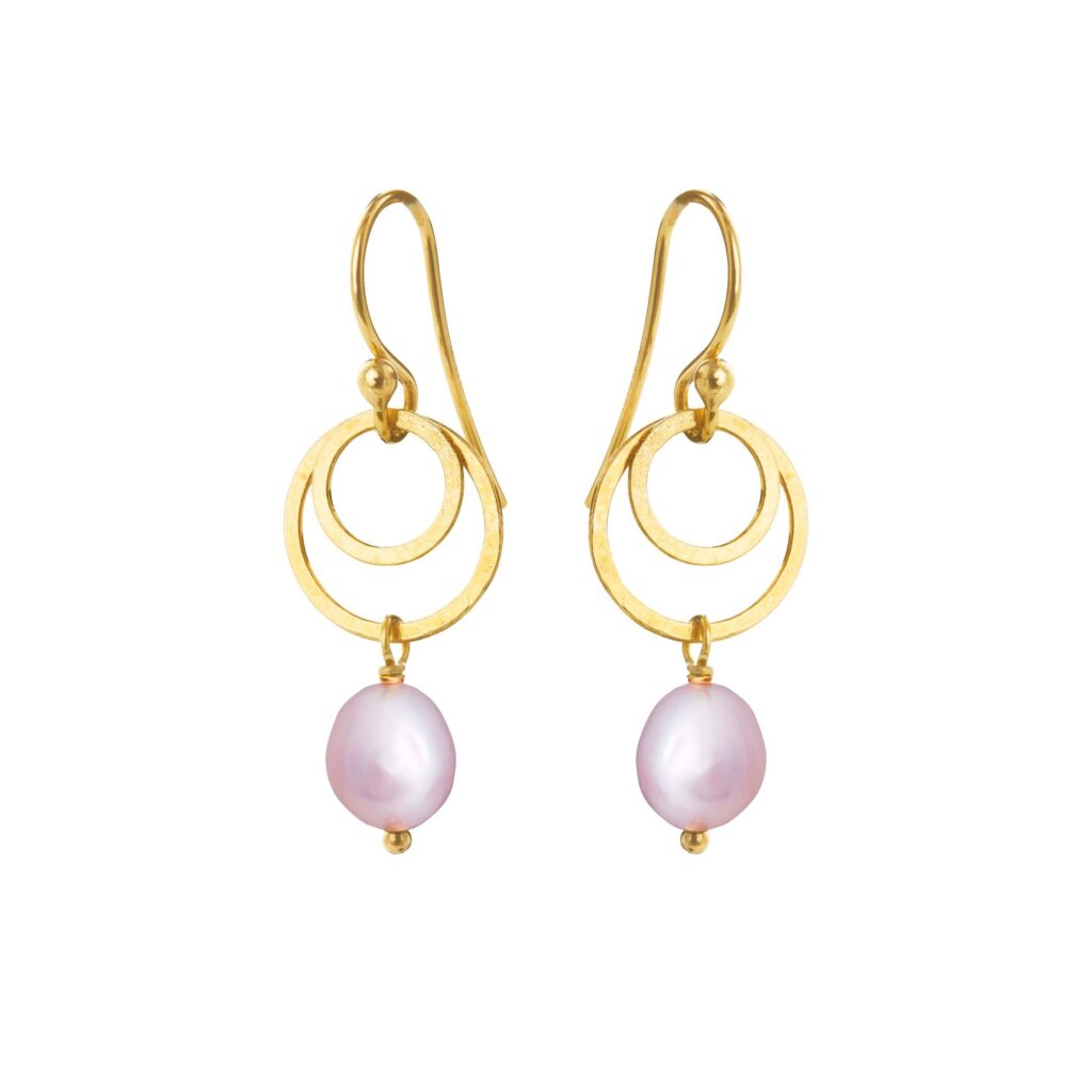 Jewellery gold plated silver earring, style number: 4007-2-907