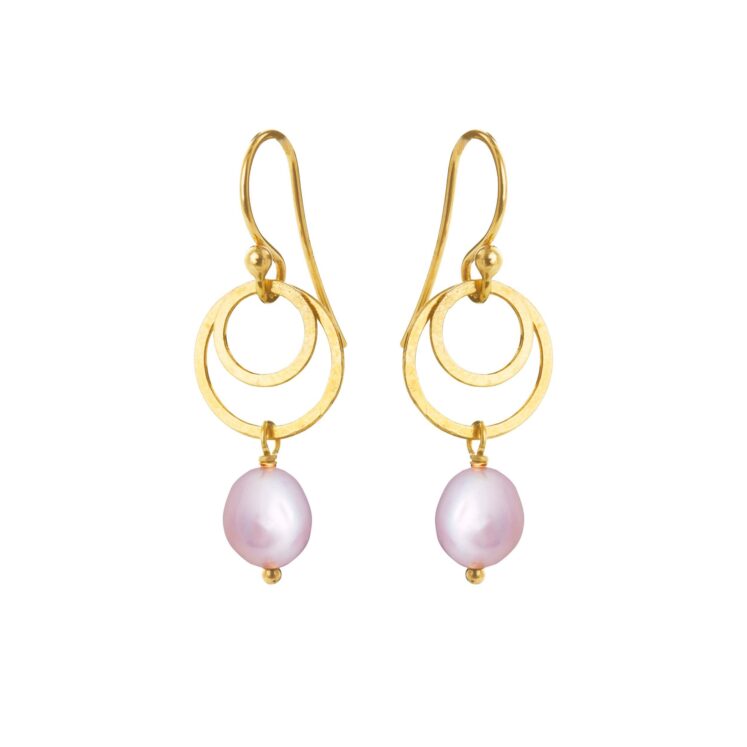 Jewellery gold plated silver earring, style number: 4007-2-907