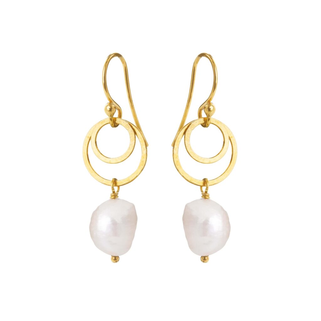 Jewellery gold plated silver earring, style number: 4007-2-921
