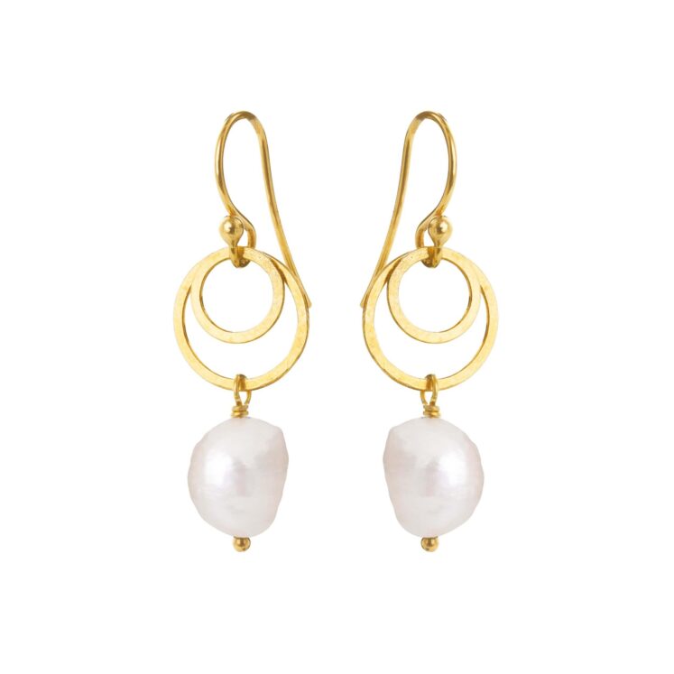 Jewellery gold plated silver earring, style number: 4007-2-921