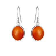 Earrings 4014 in Silver with Carnelian