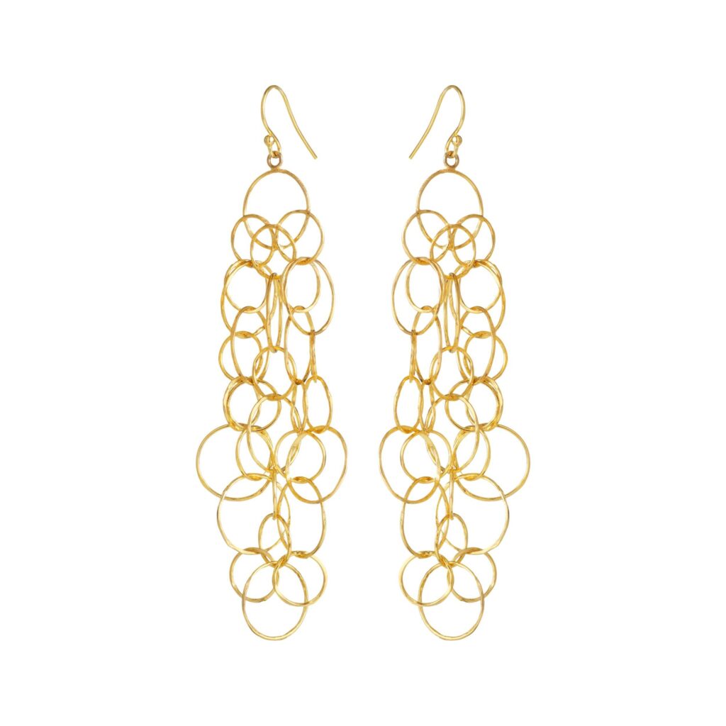 Jewellery gold plated silver earring, style number: 4030-2