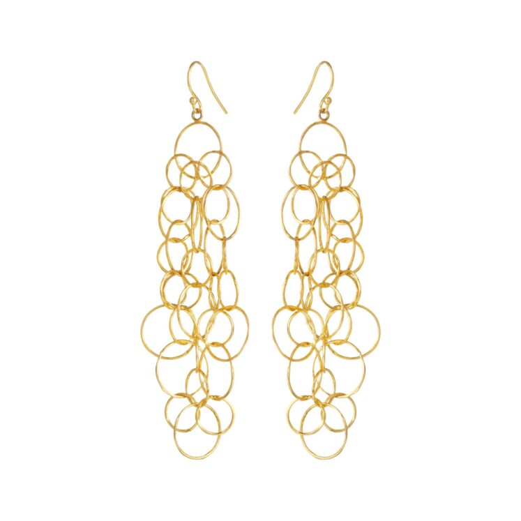 Jewellery gold plated silver earring, style number: 4030-2