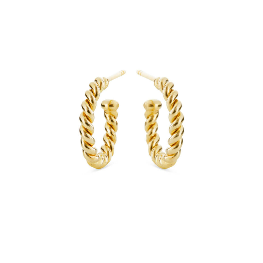 Jewellery gold plated silver earring, style number: 4058-2