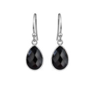Earrings 4068 in Silver with Black agate