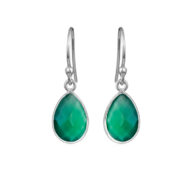 Earrings 4068 in Silver with Green agate