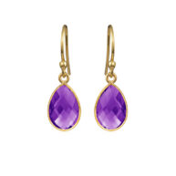 Earrings 4068 in Gold plated silver with Amethyst