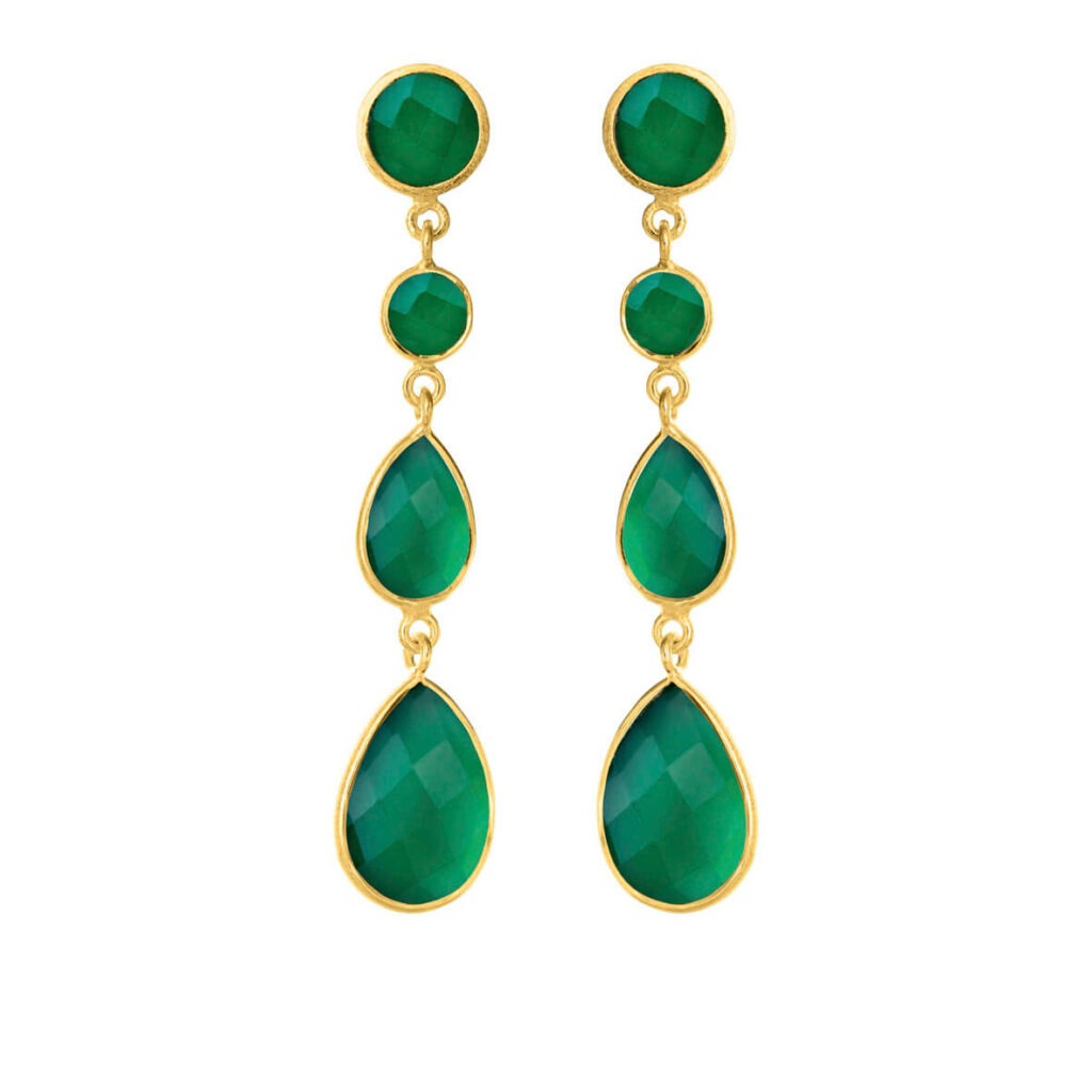 Jewellery gold plated silver earring, style number: 4073-2-102