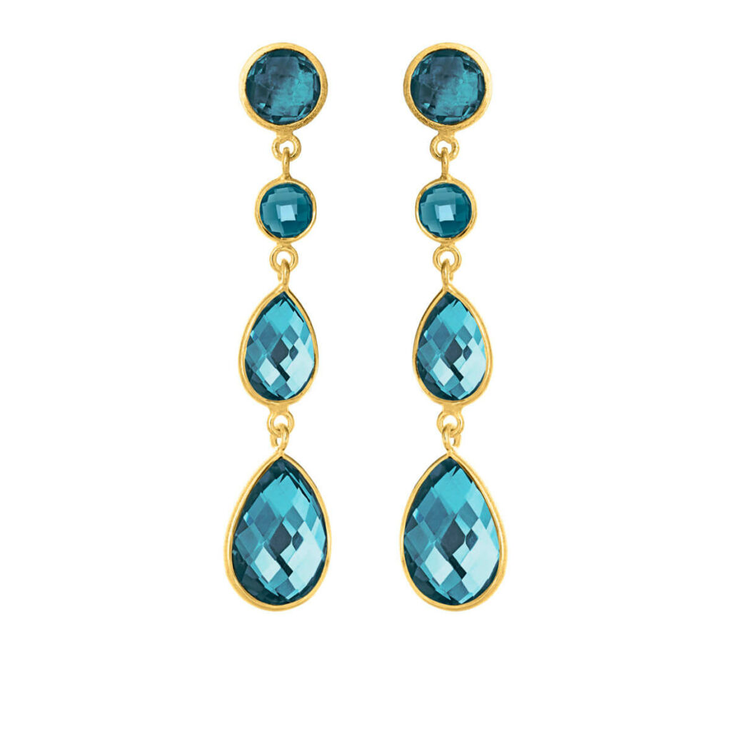 Jewellery gold plated silver earring, style number: 4073-2-174
