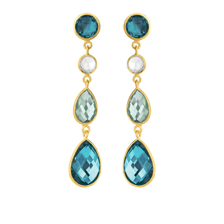 Jewellery gold plated silver earring, style number: 4073-2-520