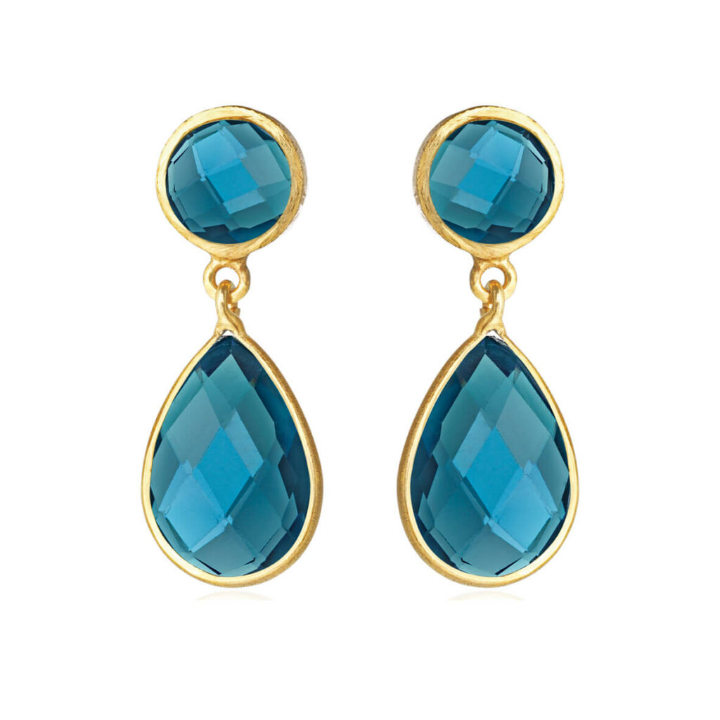 Jewellery gold plated silver earring, style number: 4076-2-174