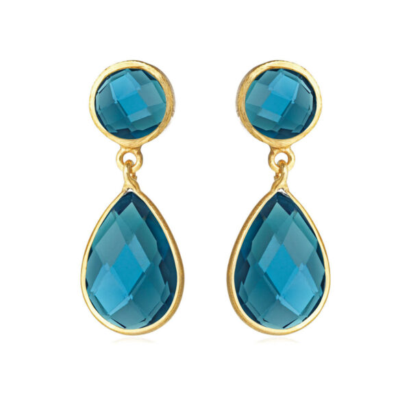 Jewellery gold plated silver earring, style number: 4076-2-174