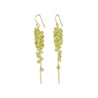 Earrings 5098 in Gold plated silver with Peridote