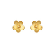 Earrings 5158 in Gold plated silver 7 mm