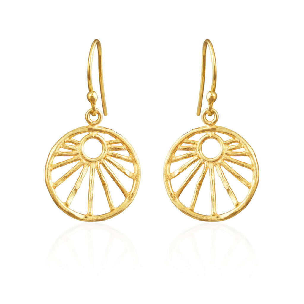 Jewellery gold plated silver earring, style number: 5164-2