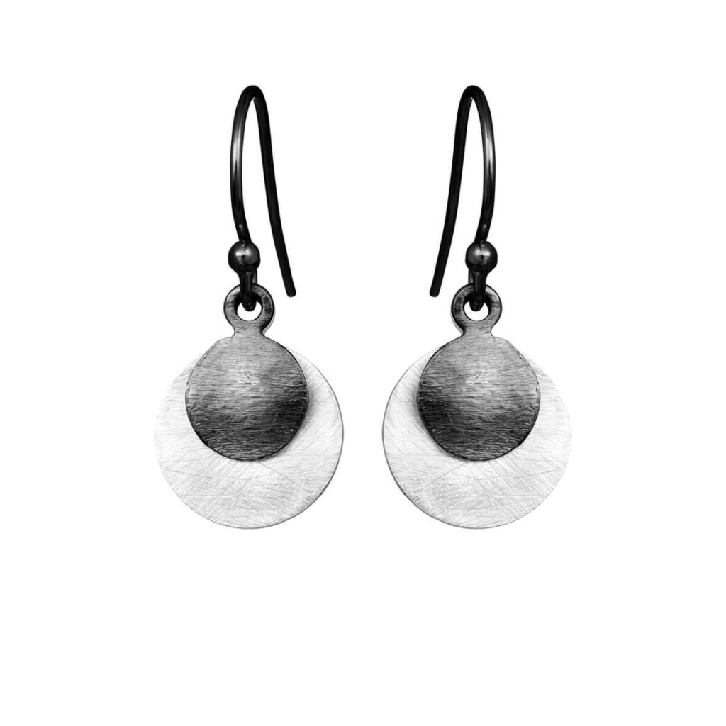 Jewellery blackened silver earring, style number: 5180-3