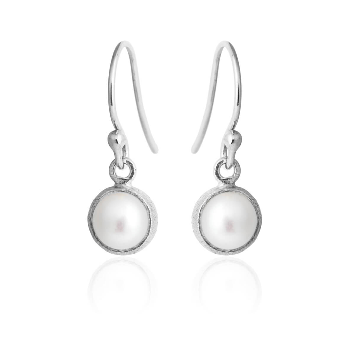 Earrings In Silver With Pearls   5200-1 - Susanne Friis Bjørner 