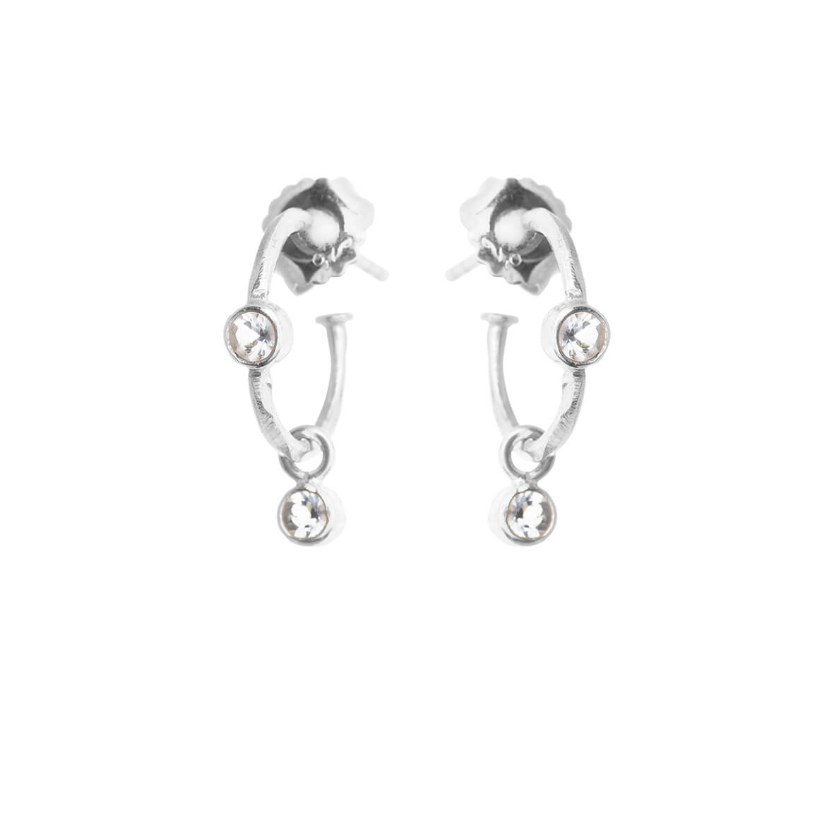 14 mm earrings in silver with topaz / 5202114 Susanne Friis Bjørner Official Flagstore