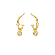 Earrings 5202 in Gold plated silver 10 mm