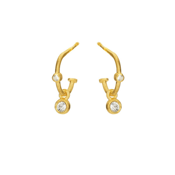 Jewellery gold plated silver earring, style number: 5202-2-10