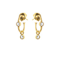 Earrings 5202 in Gold plated silver 14 mm