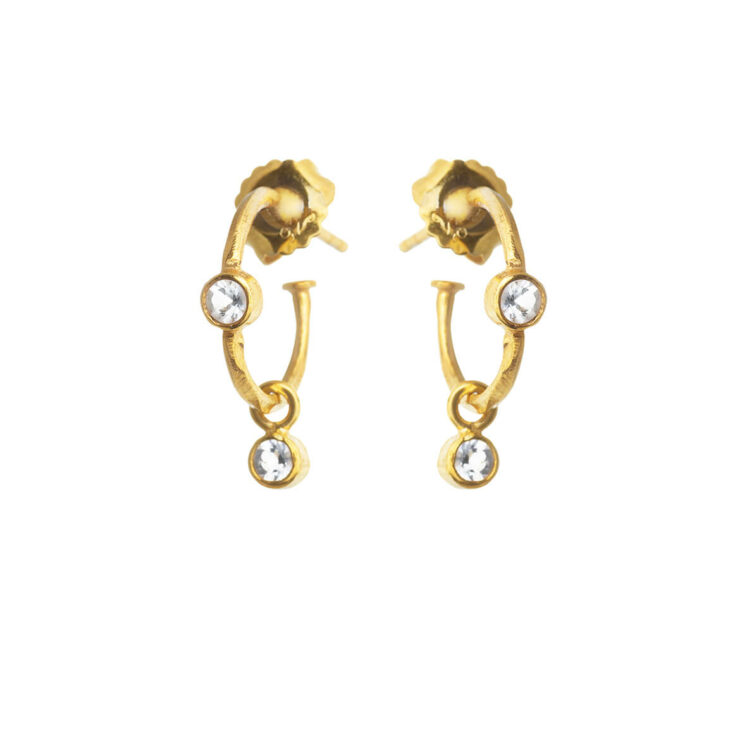 Jewellery gold plated silver earring, style number: 5202-2-14