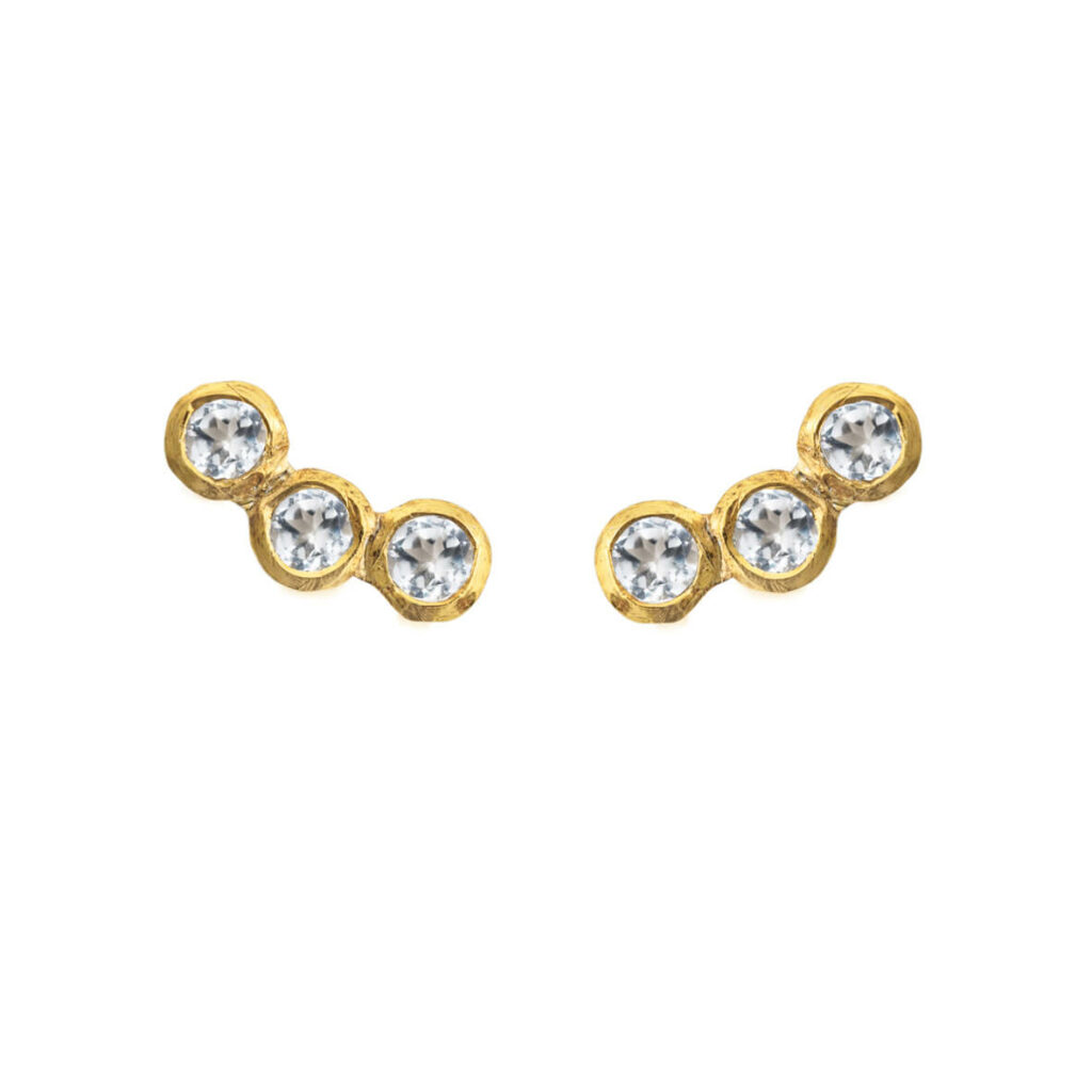 Jewellery gold plated silver earring, style number: 5204-2