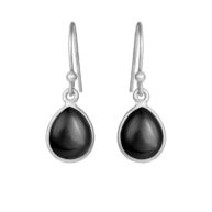 Earrings 5249 in Silver with Black agate