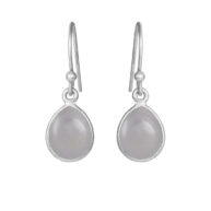 Earrings 5249 in Silver with Grey agate