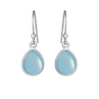 Earrings 5249 in Silver with Light blue crystal
