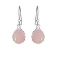 Earrings 5249 in Silver with Light pink crystal