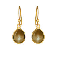 Earrings 5249 in Gold plated silver with Smoky quartz