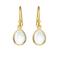 Earrings 5249 in Gold plated silver with Rock crystal