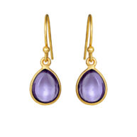 Earrings 5249 in Gold plated silver with Amethyst
