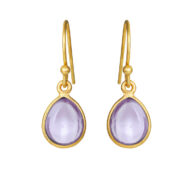 Earrings 5249 in Gold plated silver with Light amethyst