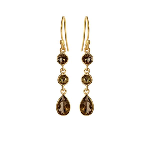 Jewellery gold plated silver earring, style number: 5266-2-108