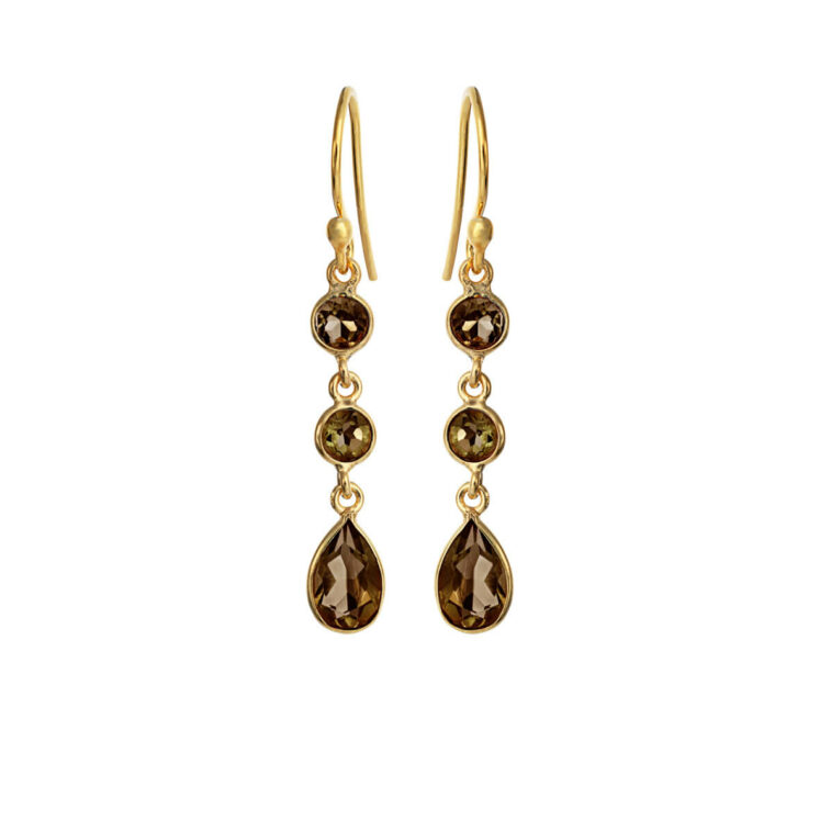 Jewellery gold plated silver earring, style number: 5266-2-108
