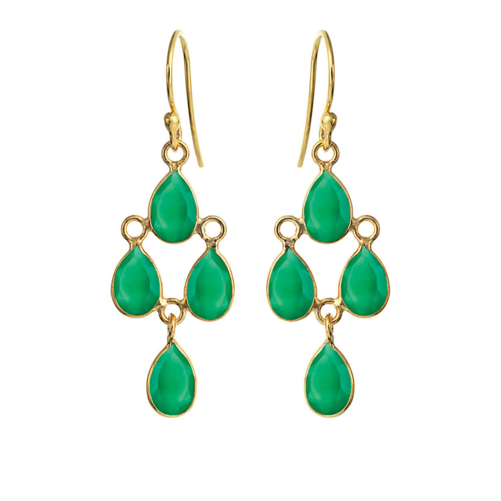Jewellery gold plated silver earring, style number: 5267-2-102